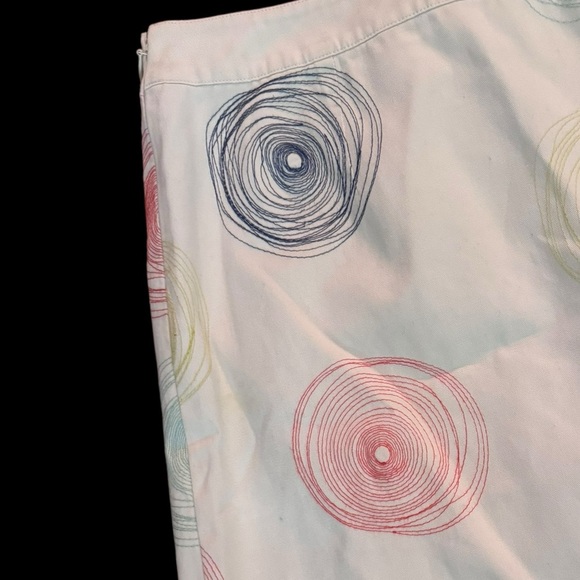Boden Preppy A-Line Skirt with Multicolor Swirl Pattern - Picture 5 of 10